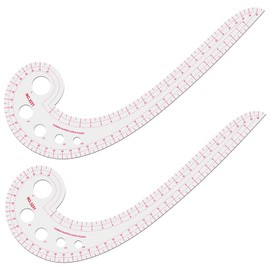 2-Piece Comma-Shaped French Curve Ruler Set – Precision Drafting Tool for Garment Pattern Making, Sleeve Design & Tailoring (Ideal for Beginners & Fashion Designers)