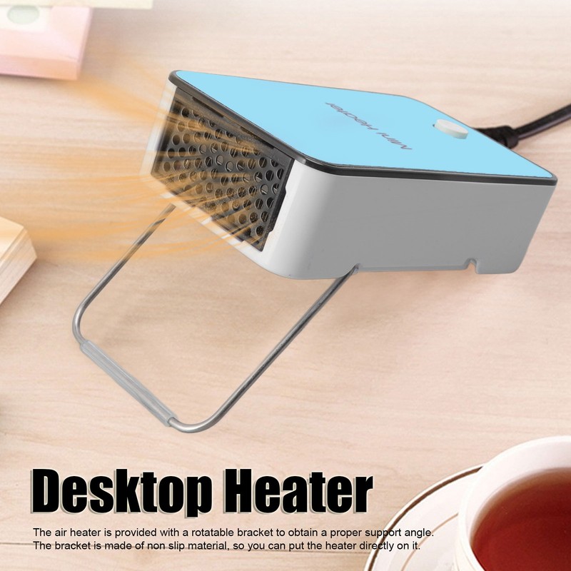 Mini Heater Fast Heating Low Noise Miniwatt Blue Portable Desk
