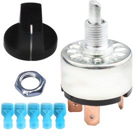RUNCCI-YUN 4-Position 3-Speed Fan Selector Rotary Switch Governor 12A 250V/16A 125V Speed Selector for Fan Heater with Knob
