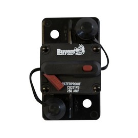 Buyers Products CB251PB 250 Amp Circuit Breaker with Manual Push-to-Trip Reset with Large Frame, Protect Accessory Circuits, Electrical Equipment for Dump Hoists, Salt Spreaders & More
