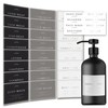 24 Waterproof Labels for Bottles, Shampoo and Conditioner Dispenser Label