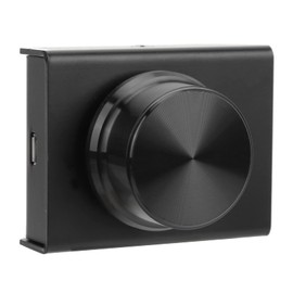 Volume Control Knob, Compatible Volume Remote Controller Knob One Key Mute USB PC Aluminum Alloy for Watching Videos for Playing Games(Black)