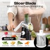 Reecaz Rotary Cheese Grater with 3 Stainless Steel Blades –