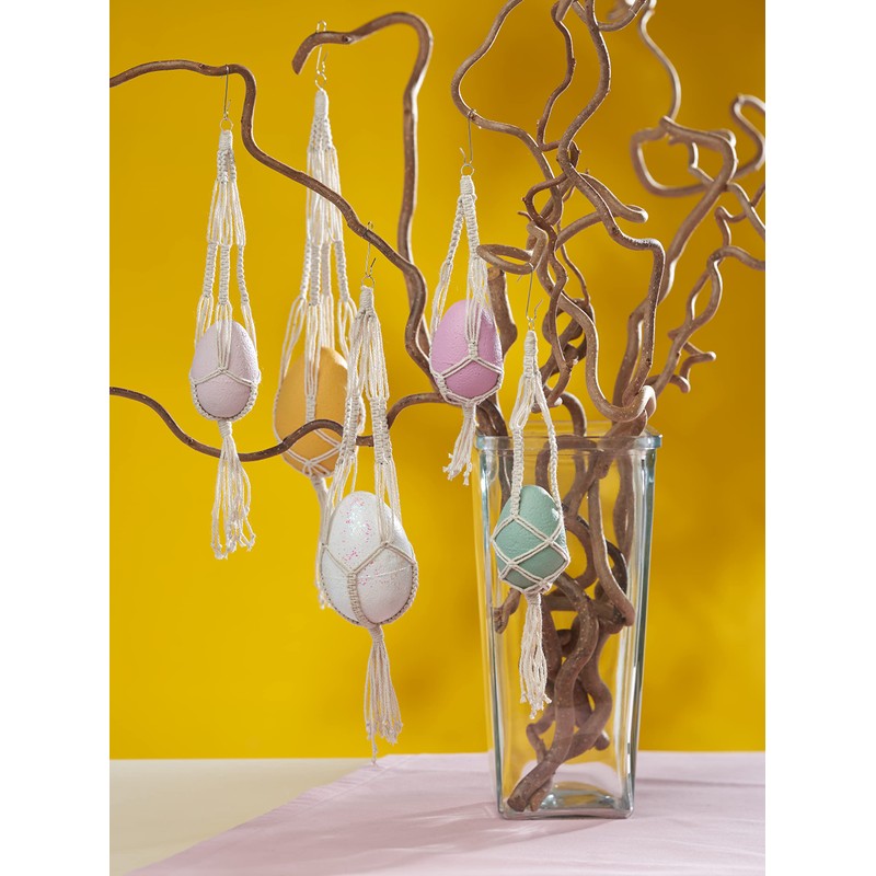 Set of 10 Polystyrene Eggs 6 x 4.5 cm White