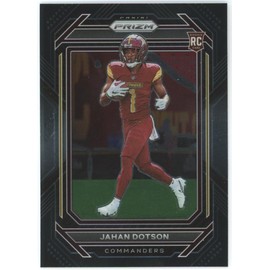 2022 Panini Chronicles Prizm Black #15 Jahan Dotson Washington Commanders RC Rookie Football Trading Card