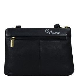 Anna by Anuschka Women's Hand Painted Leather-Small Zip Around Crossbody, Paris at Night, One Size