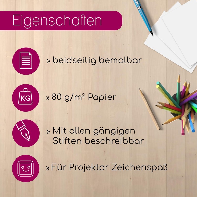 younikat replacement paper for long-lasting projector drawing fun - square