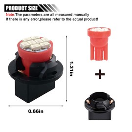 JOYCOURT 10PCS T10 194 168 Car Dash Instrument LED Light Bulbs with Twist Lock Socket, Bright Panel Gauge Cluster Dashboard Light Bulbs, Car Interior Replacement Bulbs for Map Dome Lights (Red)