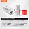 VEVOR LSQ-FF 1/2" Flat Face 3/4 SAE Skid Steer Hydraulic