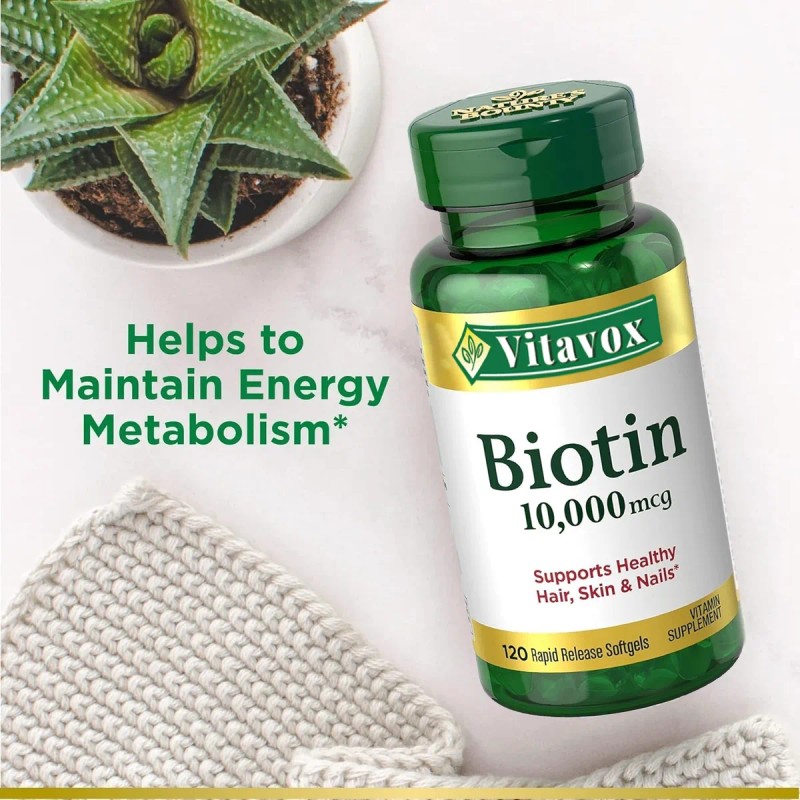 Biotina 10,000 Mcg - Salud Cabello, Piel, Uñas Y Energía