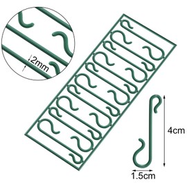 Pangda Christmas Tree Hooks Green Ornament Hooks Mini Hangers for Christmas Tree, Christmas Wreath, Christmas Vine (100)