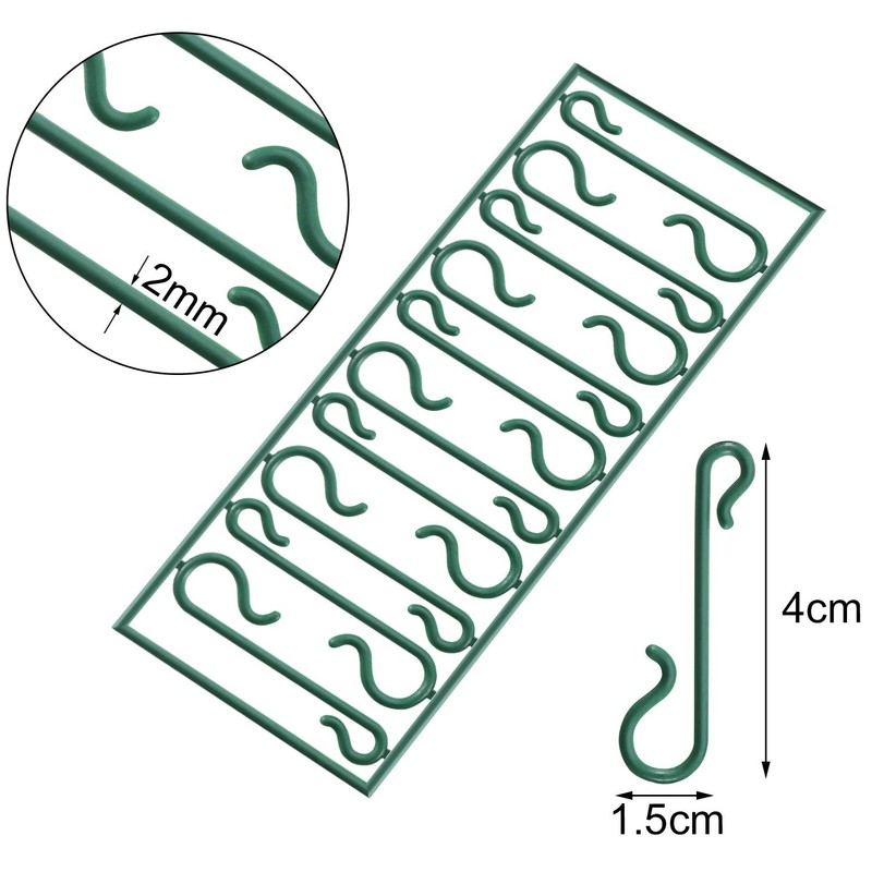 Pangda Christmas Tree Hooks Green Ornament Hooks Mini Hangers for