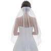 Venus Bridal LLC 2T 2 Tier Plain Cut Edge Veil