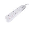 connektgear 2m Male Mains Power PDU 4 Gang UK Socket