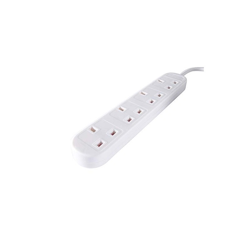 connektgear 2m Male Mains Power PDU 4 Gang UK Socket