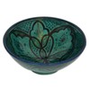 Ceramic Bowls Moroccan Handmade Serving Bowl Aqua 8 inches in