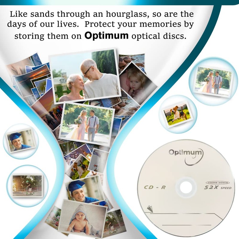 OPTIMUM CD-R Blank Discs 700MB 80 Minutes 52X Recordable Disc