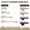 Lava Odoro Shower Grab Bar, Modern Stainless Steel Handicap Grab