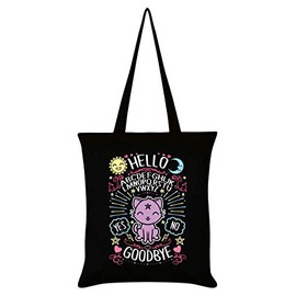 Grindstore Kawaii Ouija Black Tote Bag 38x42cm