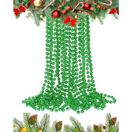 UKDeals Direct UKDD® 10m Long Christmas Bead Chain - Christmas Shiny Bead Garlands - Christmas tree Decorations (Dark Green)