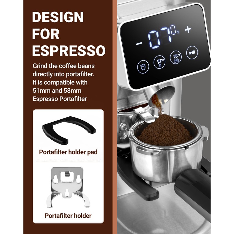 AMZCHEF Coffee Grinder, Coffee Bean Grinder for Home Use with