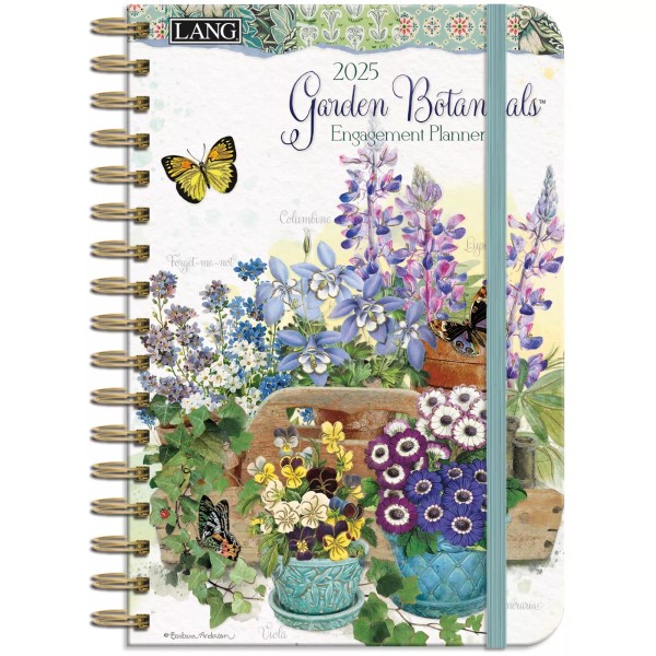 Lang Garden Botanicals 2025 Spiral Engagement Planner Week Month Dual