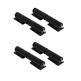 Bobco Metals Steel 5" Barrel Gate Hinges for Heavy Gates & Doors - Welding on Larger Iron or Steel Gates Up to 450 Pounds - Grease Zerk Fitting - Steel Barrels & Copper Pin - 2 Pair