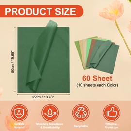 PATIKIL 60 Sheets Colored Bulk for Gift Bags, 19.7x13.8 6 Assorted Colored Wrapping Paper for Craft Holidays Christmas Birthday Wedding Filler Flower Decor