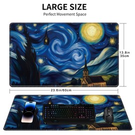 MTG Play Mat, 24 x 14 Inch Play Mat for TCG MTG Card Game Mat, Stitched Edges, MTG Play Mat with Zones, Smooth Rubber Surface, Fighting Play Mat