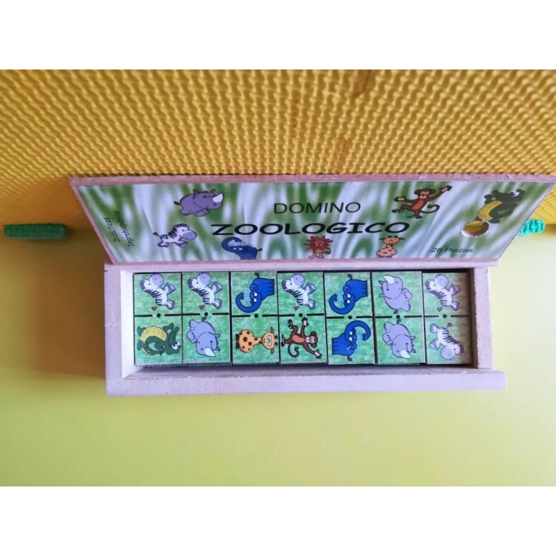 Domino Dominó Zoológico De Madera, Educativo, Didáctico