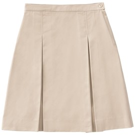 Classroom School Uniforms Girls' Big Kick Pleat Skirt, Khaki, 10.0