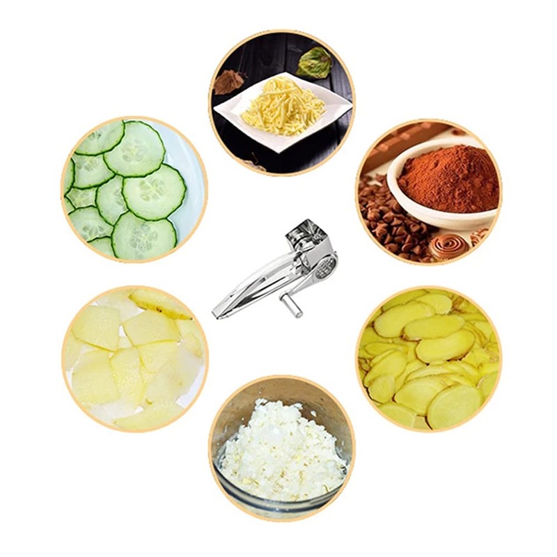 Mayata Multifunctional Rotary Cheese Planing Grater Stainless Steel Cheese Presser