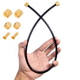 Breezliy 1/4inch Air Compressor Unloader Tube Kit,Compatible Air Compressor Tube Unloader Hose 15",Contains ferrule/inserts/nuts