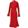 Trumpet Long Sleeve Mesh Church Dress Clergy Tab Insert Collar