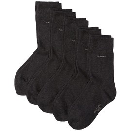 Camano Men's 3642 Ca-Soft Socks 5 Paar Calf Socks, Grey (Antracite Mel. 08), 6/8 (Manufacturer size: 39/42)