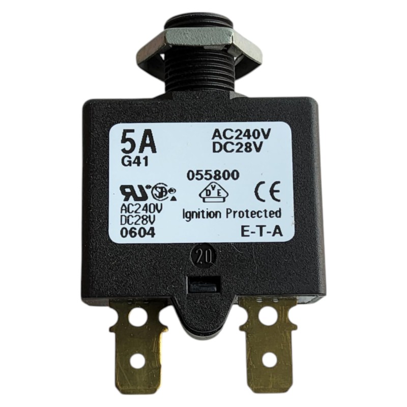 Circuit Breakers Single pole thermal reset circuit breaker in a