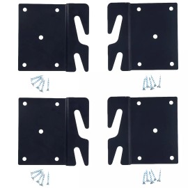 bedCLAW Retro Fix Offset Hook Plate Adapter, Repair Failed Wood Bed Rails 4 Pack