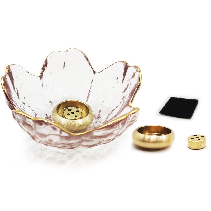 HttDog Incense Holder, Glass, Stylish, 2 in 1 Incense Plate,