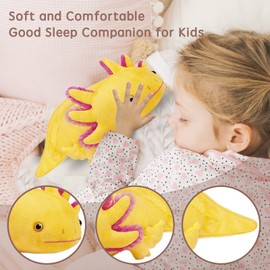 Tiny Heart Axolotl Soft Toy Plush Toy 51 cm/20 Inch Realistic Axolotl Plush Toy Beautiful Animal Cute and Soft Gifts Plush Axolotl for Children Boys and Girls Axolotl Toy Grey
