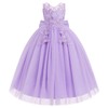 IDOPIP Flower Girl Lace Dress for Kids Wedding Bridesmaid Pageant