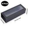 GUIFIER 30 Pack Kraft Macaron Boxes with Window, Small Macaron