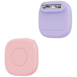 Silicone Case for Tile Mate 2024/2022 with Safety Pin, 2 Pack Waterproof Hidden Holder for Life360 Tile Tracker | Secure & Discreet | for Kids Elderly Clothing Luggage (Pink/Purple)