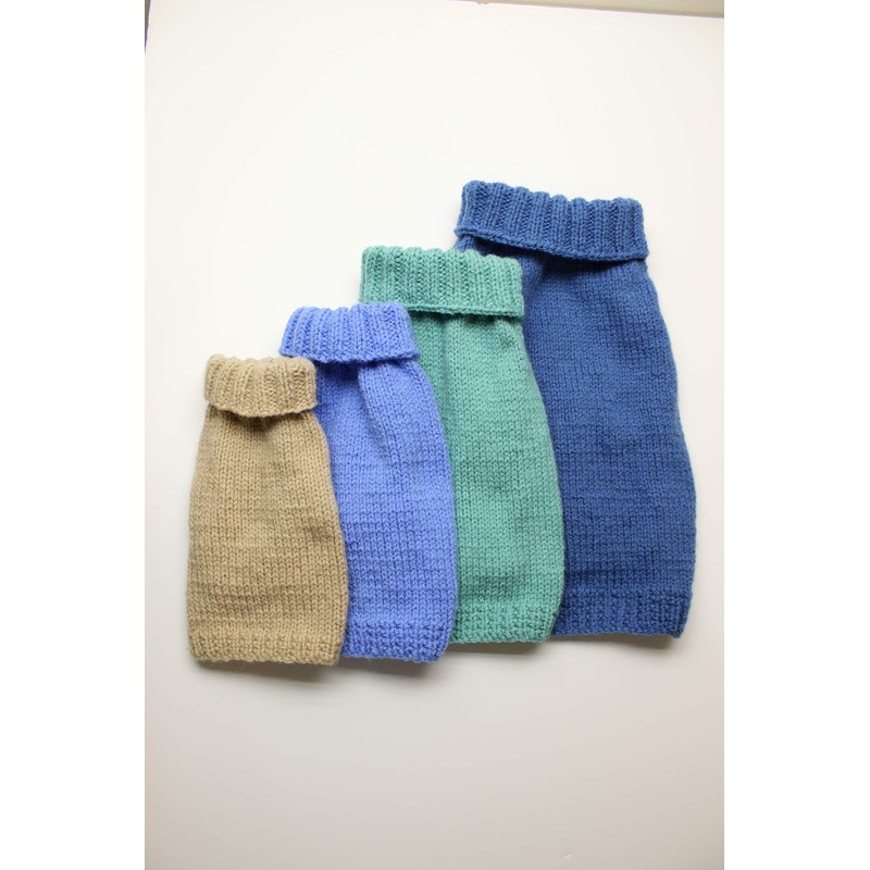 Knitting Pattern for Plain Dogs Coat, 4 Sizes Included, Aran