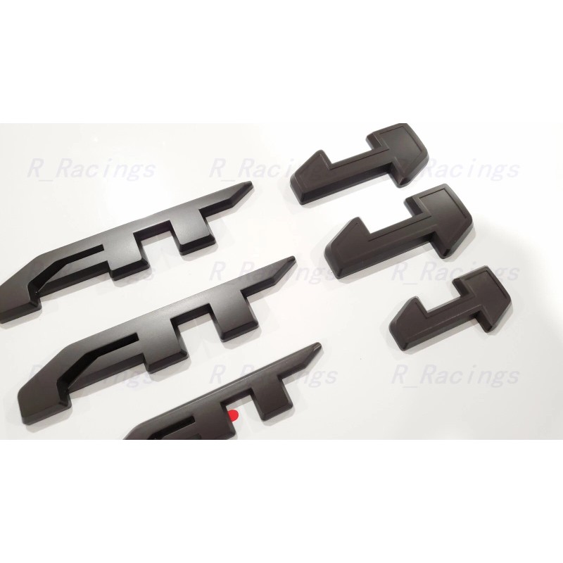 Auto 4PCS Grill Door Rear Matte Black AT4 OVERLAY Emblems