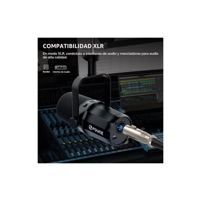 FDUCE SL40 Vocal Dynamic Podcast Microphone for Gaming, Live Streaming