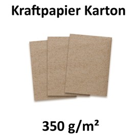 Kraft Paper Cards in Brown - Pack of 25 - Printable Postcards in DIN A6 Format 10.5 x 14.8 cm I 350 g/m² I Exclusive Greeting Cards for Special Occasions