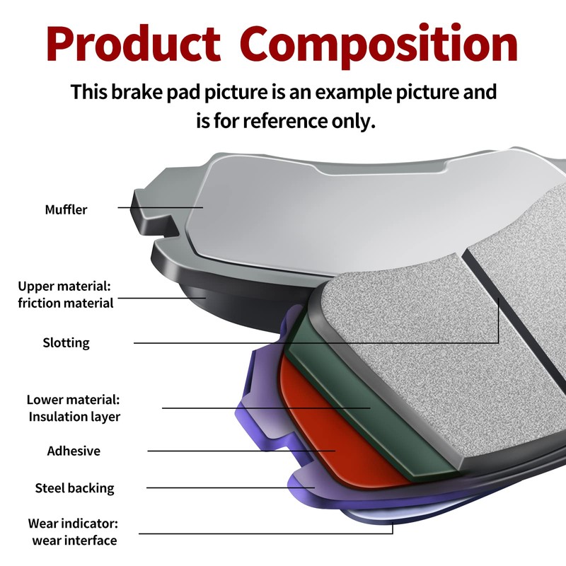 Road Passion Front and Rear Brake Pad Set Replacement for