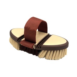 Horse Brush, Root Brush, Root Brush, Cleaning Brush, Long Bristles, Flexible, Ergonomic, for Horse, Cleaning Kit (Cappuccino, Mocha Beige)