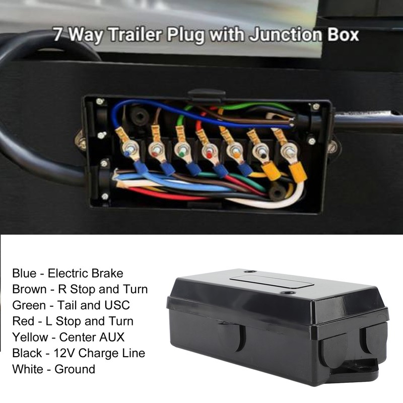 7 Way Electrical Trailer Junction Box Weatherproof 7 Gang Trailer