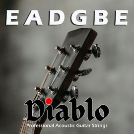 Diablo ACOUSTIC Guitar Strings 11-50 Phosphor Bronze Light Set - Full Pack of 6 Replacement Strings - Pro Artisan Strings Suitable For Acoustic and Semi Acoustic Guitars